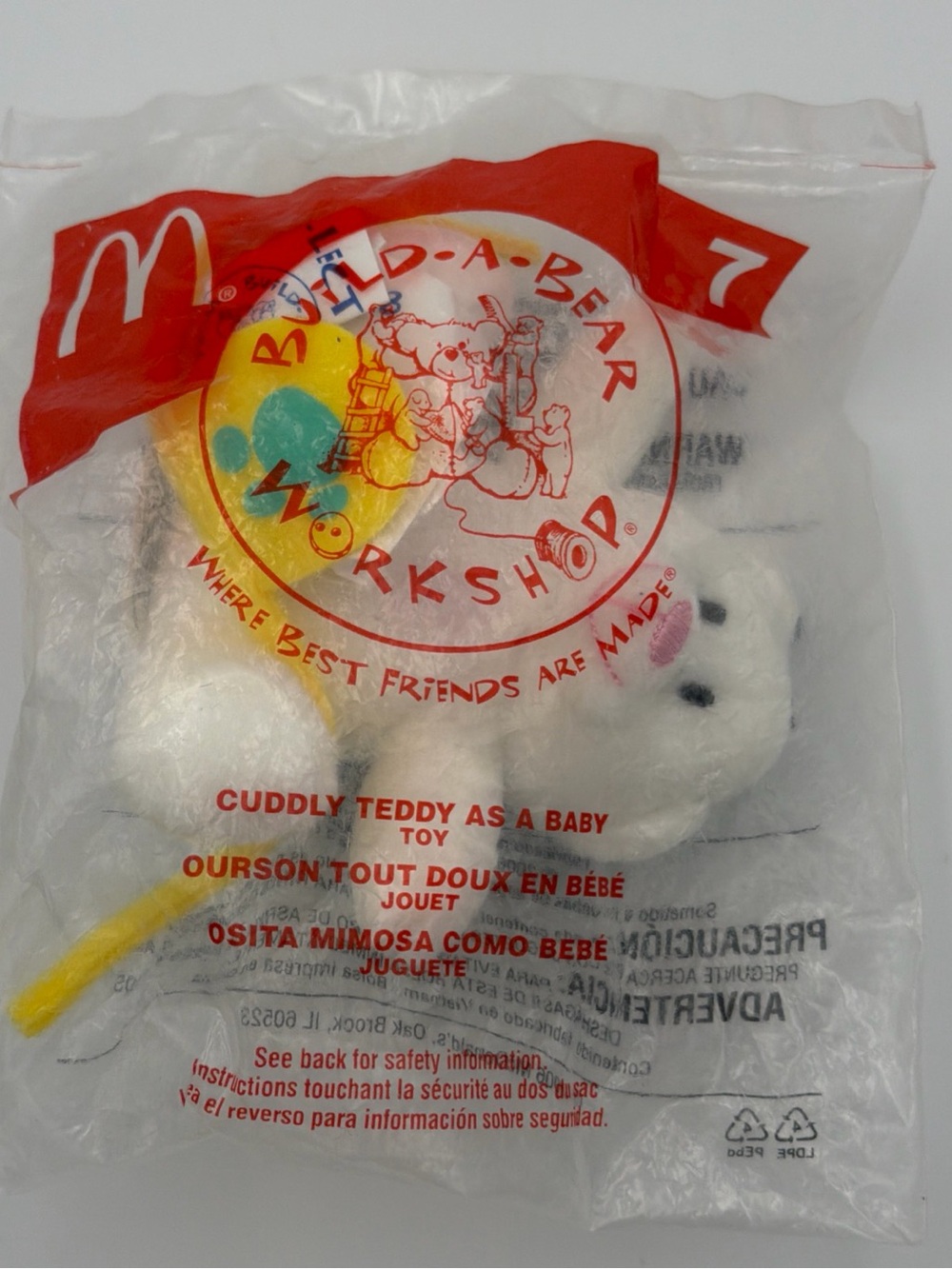 Build-A-Bear White & Yellow McDonald's Collectible Plush in Bag